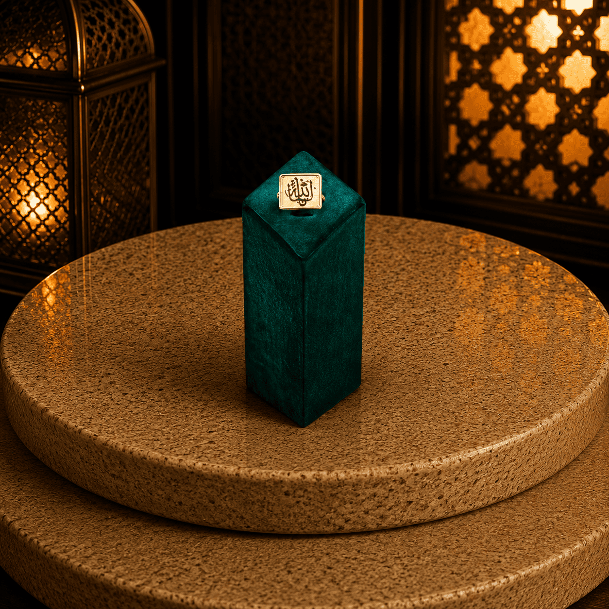 خاتم “ ما شاء الله“ - فضه عيار 925 - مطليه بذهب عيار 18 - الصورة 3