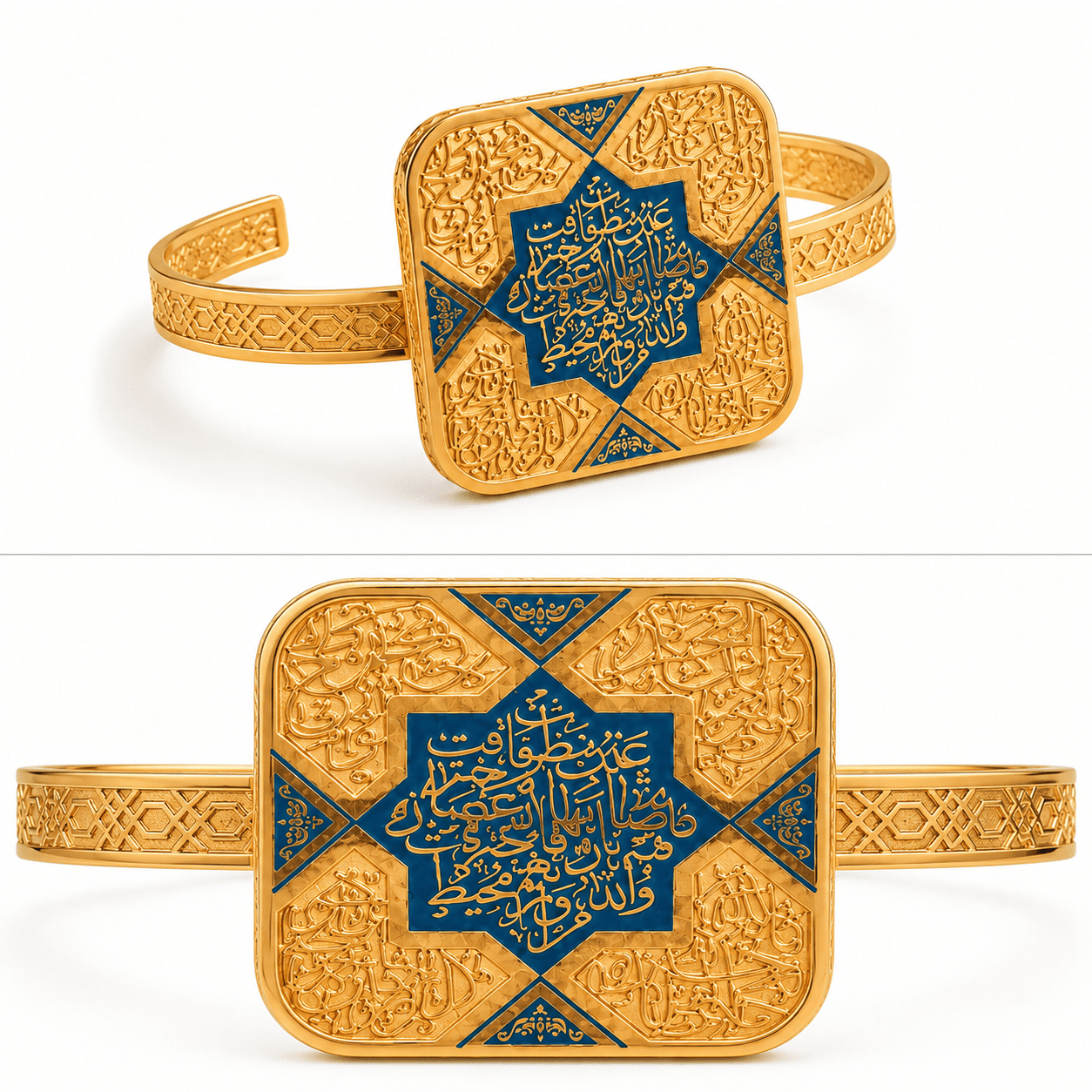 اسورة فضه “ممزوج عين نظرت “ - فضه عيار 925 - مطليه بذهب عيار 18 - الصورة 2
