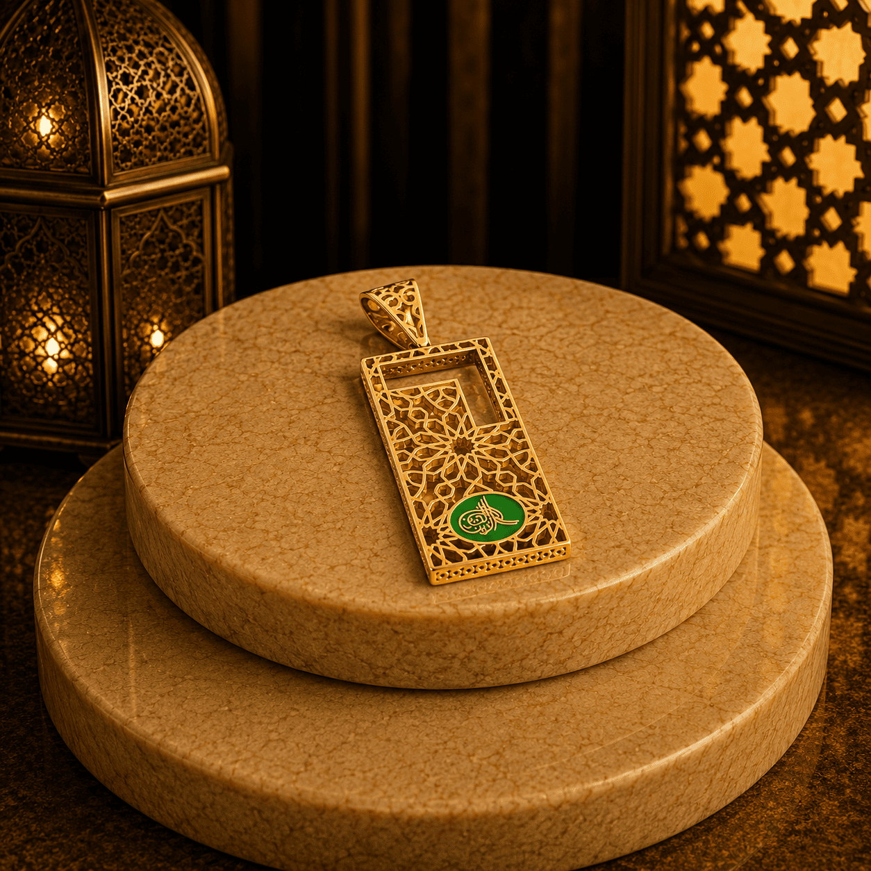دلاية“ بسم الله الذي لا يضر مع اسمه شىء“ ذهب عيار 18 - الصورة 4