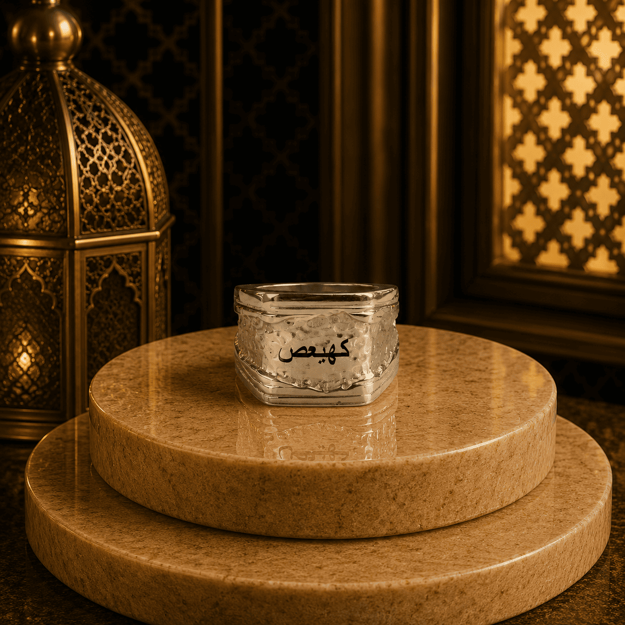 خاتم حفر فضه “كهيعص“- فضه عيار 925 - الصورة 3