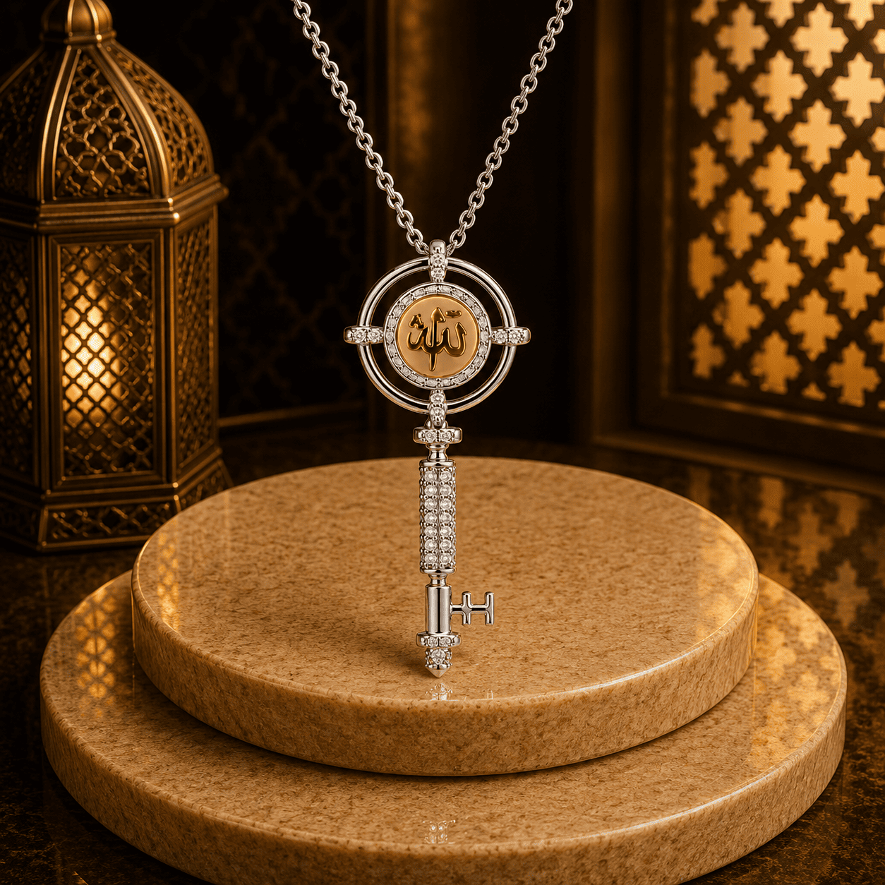 كوليه “الله“ ( مفتاح ) - فضه عيار 925 - الصورة 3