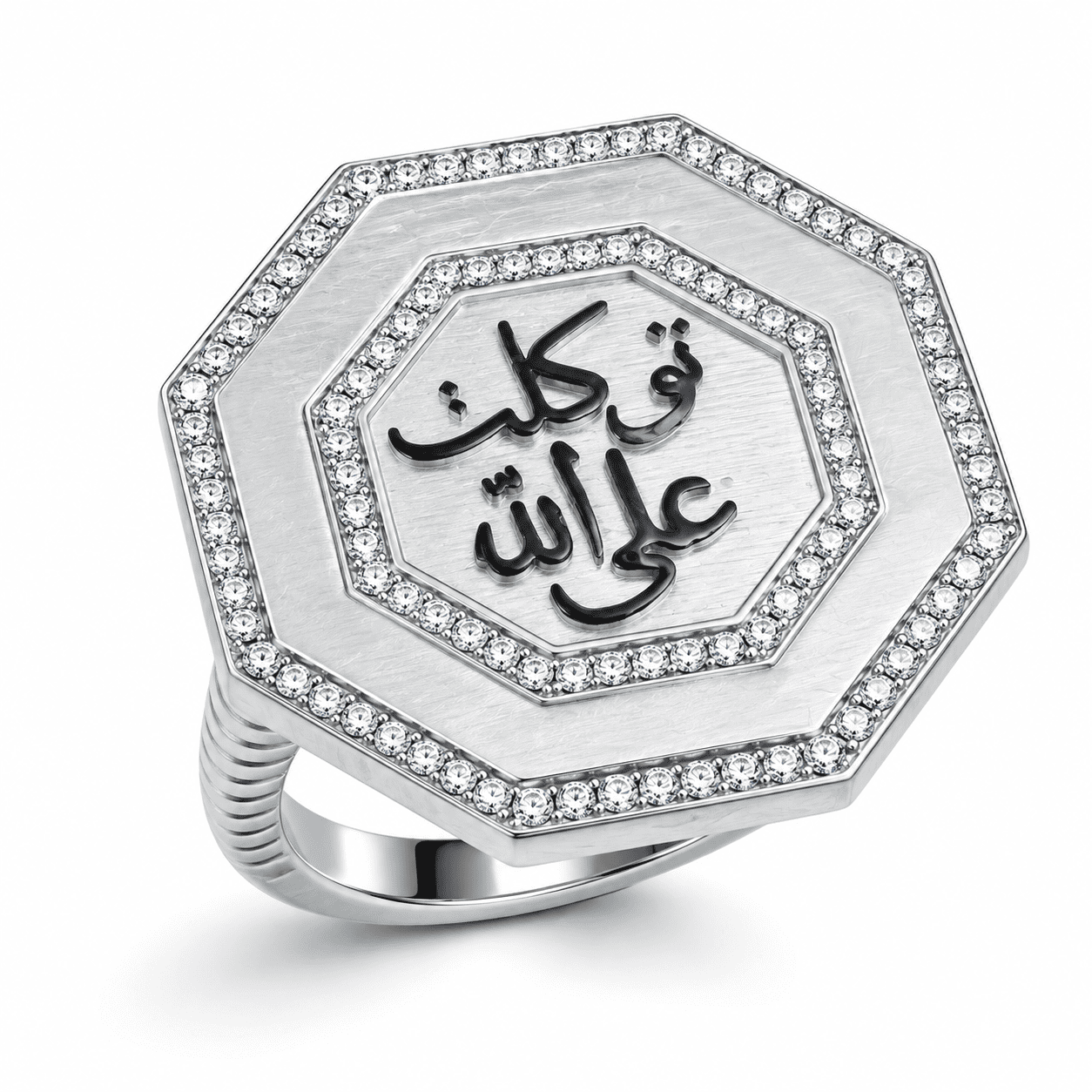 خاتم-“ توكلت علي الله“ - فضه عيار 925