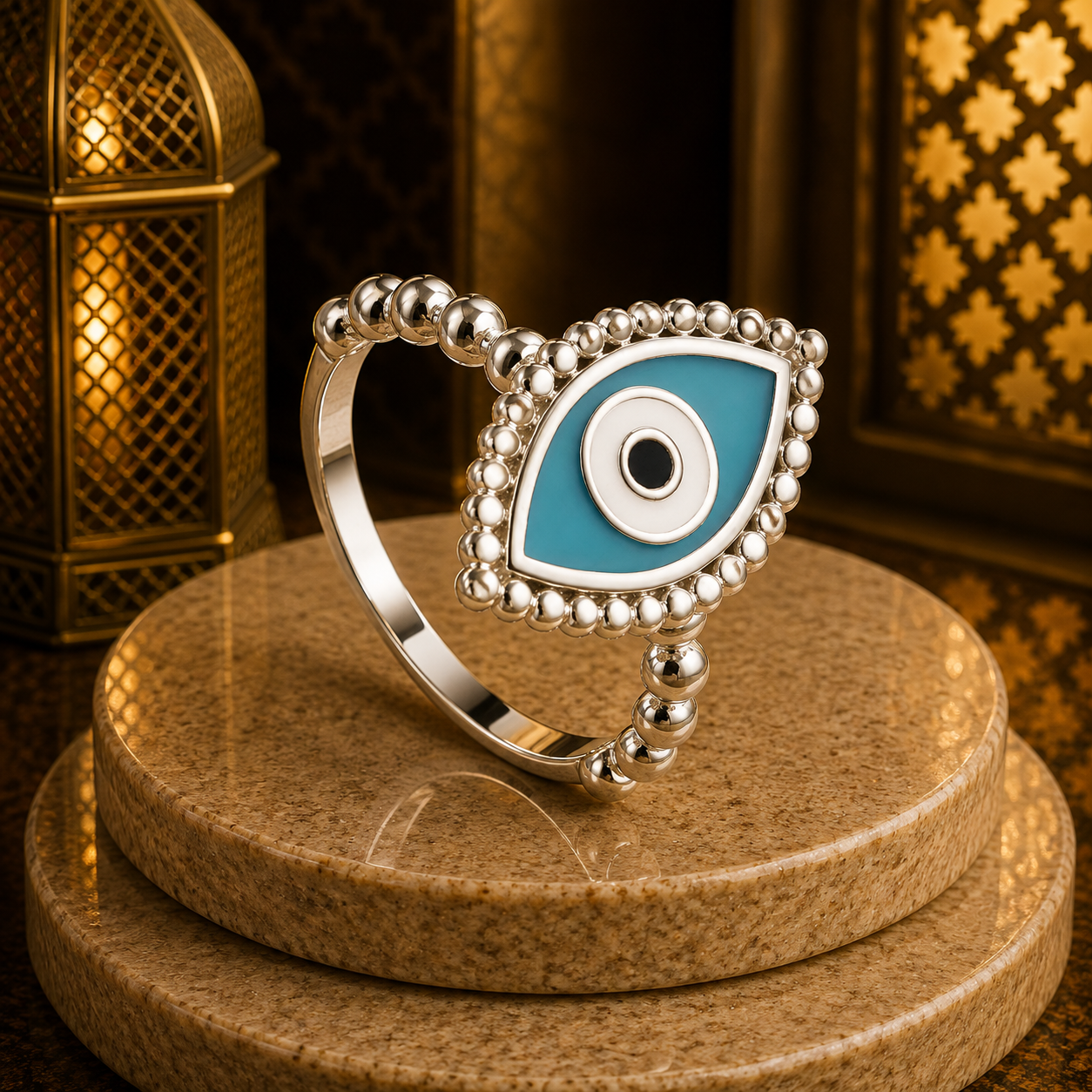 خاتم “ عين“- فضه عيار 925 - الصورة 3