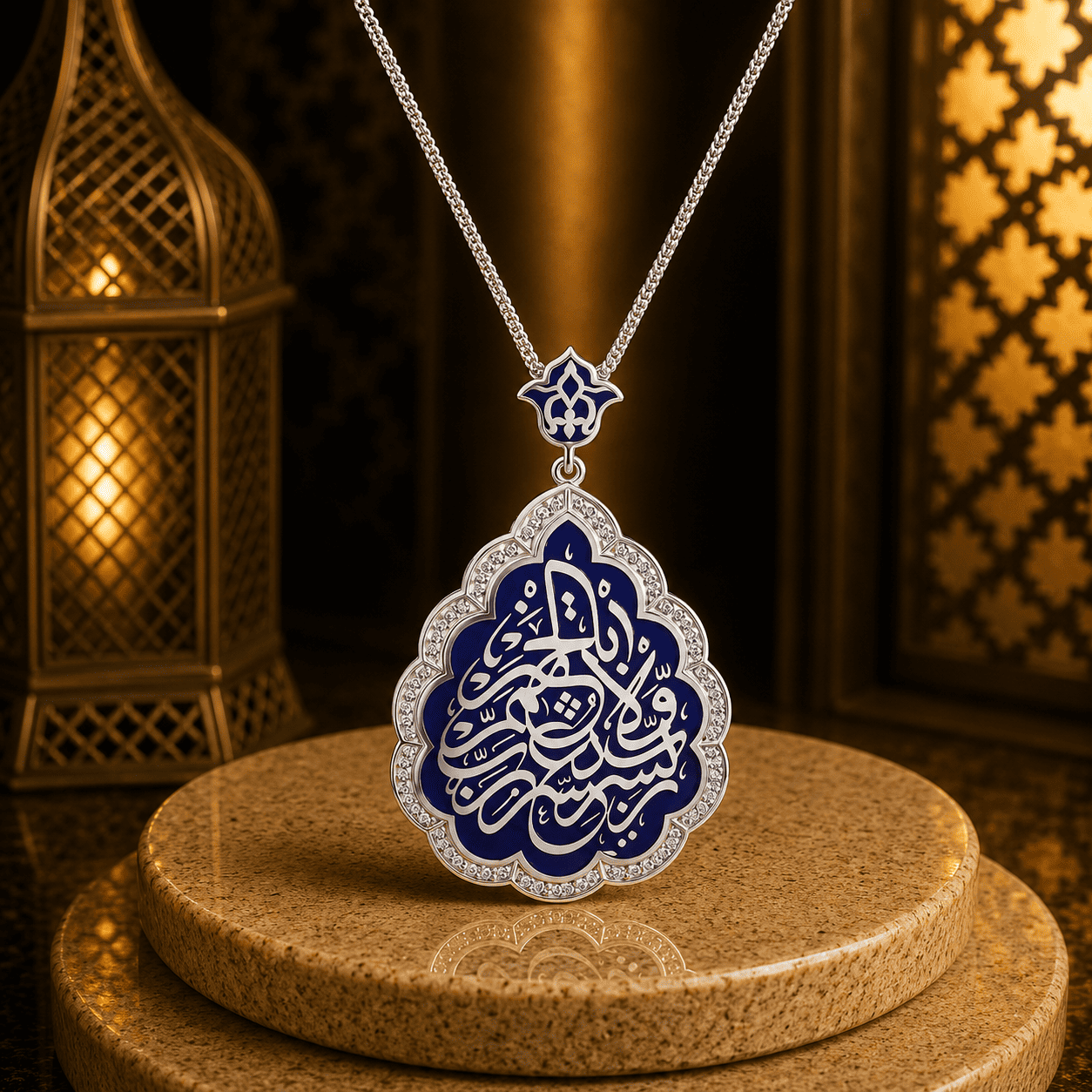 كوليه “ رب يسر ولا تعسر رب اتمم علي خير“- فضه عيار 925 - الصورة 3