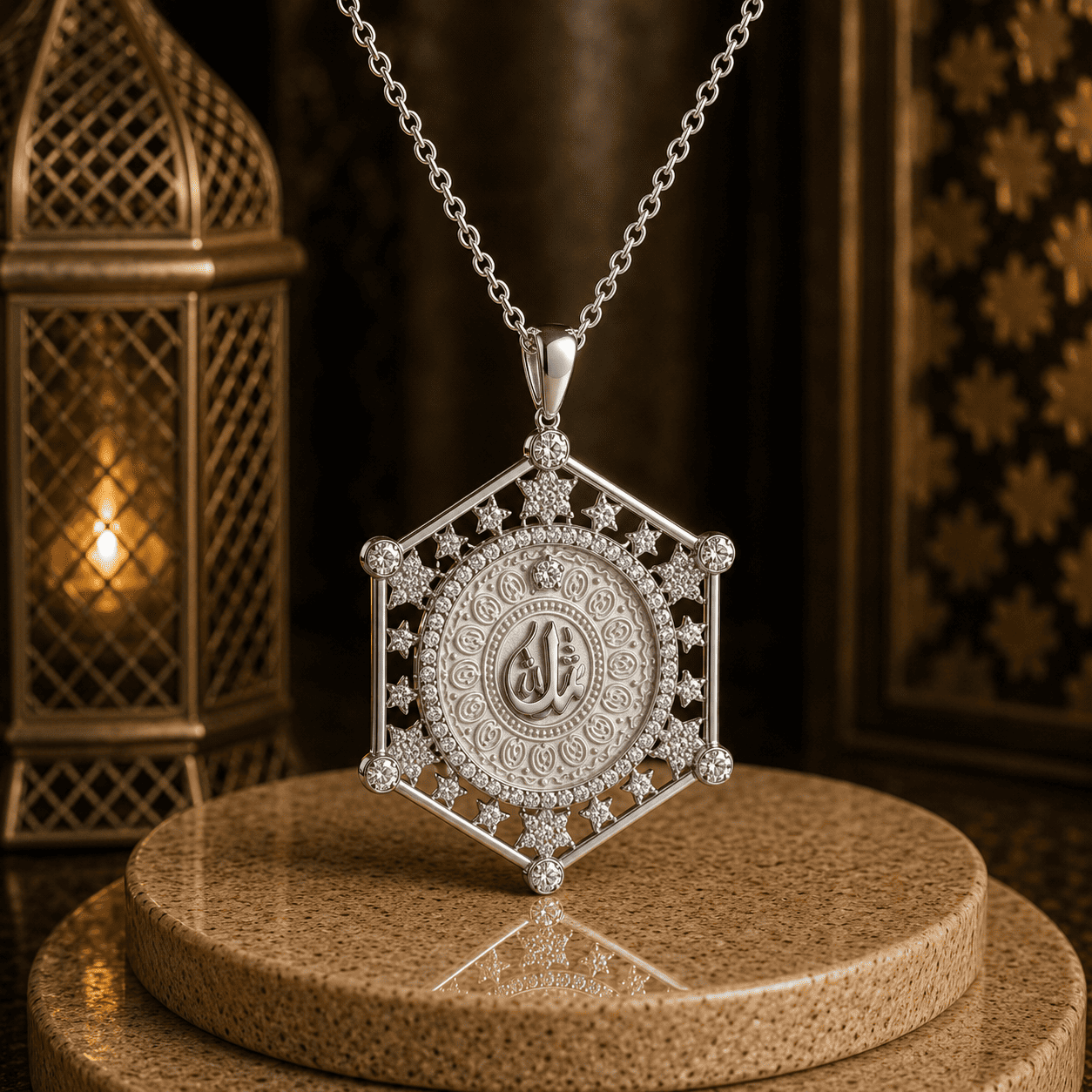 كوليه “ماشاء الله“ - فضه عيار 925 - الصورة 3