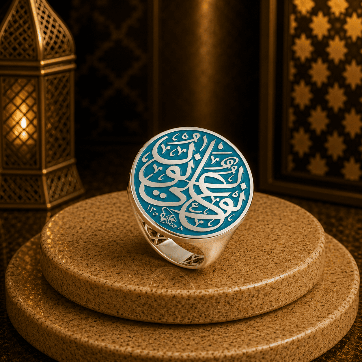 خاتم “نور علي نور“- فضه عيار 925 - الصورة 3