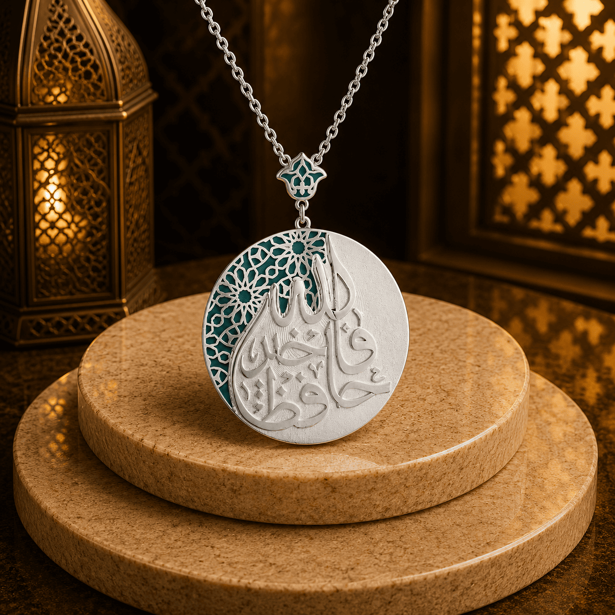 كوليه فضه “فالله خير حافظا“ - فضه عيار 925 - الصورة 3